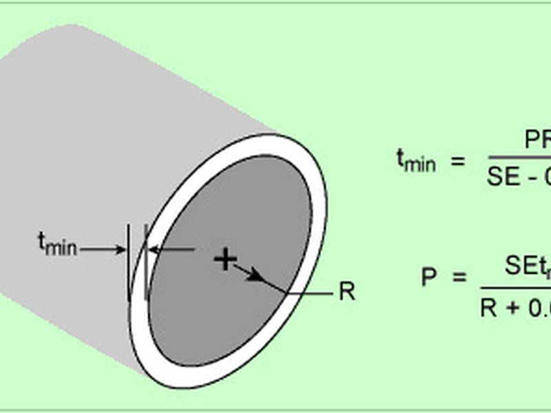فرمول تخصصی محاسبه ضخامت مخزن تحت فشار (ASME)