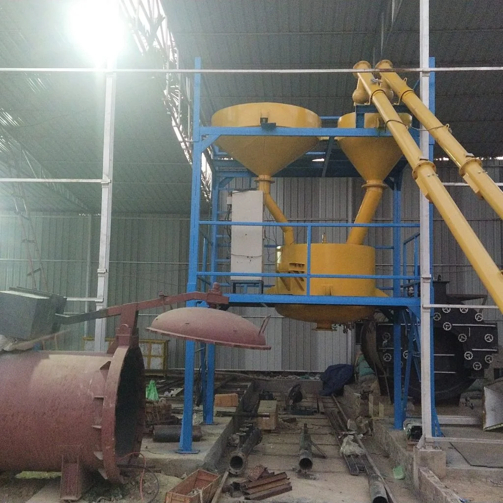 سیلو و میکسر دوغاب‌سازی در خط تولید بلوک هبلکس AAC