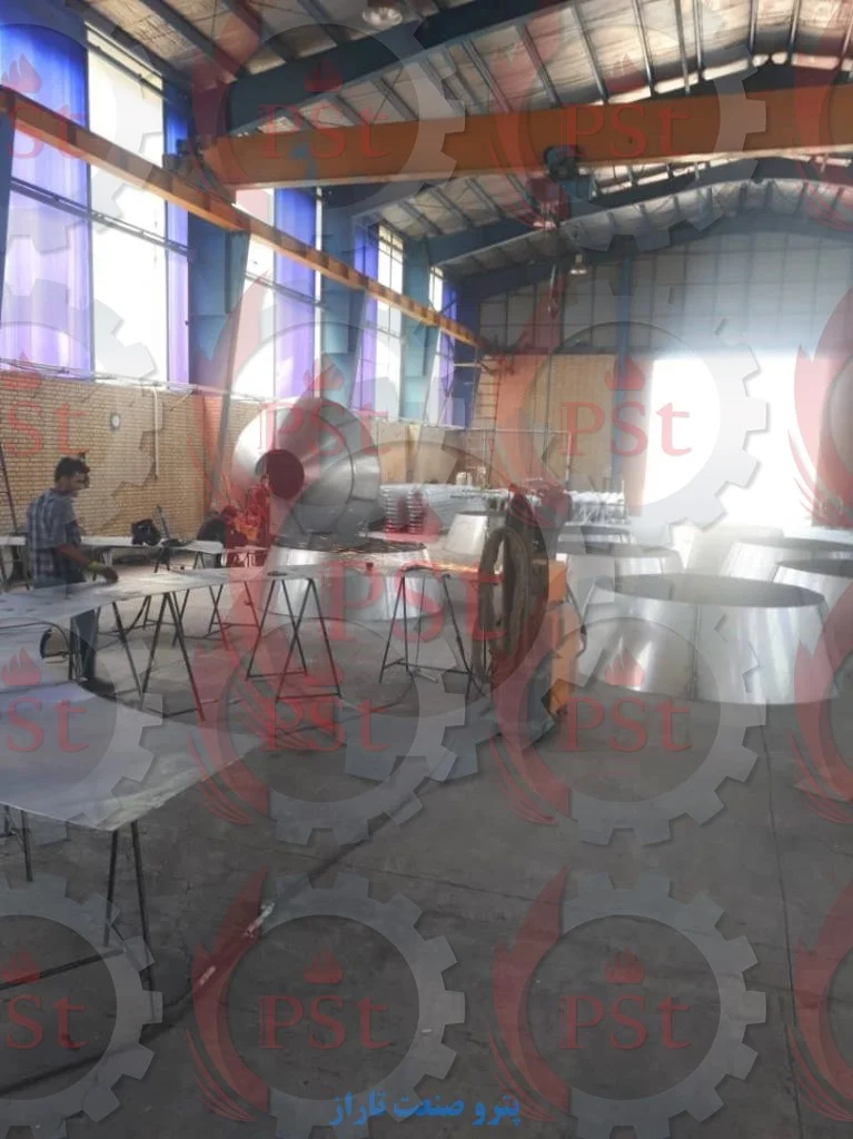 مخزن کروی صنعتی سنگین‌کار برای نگهداری مواد پرفشار