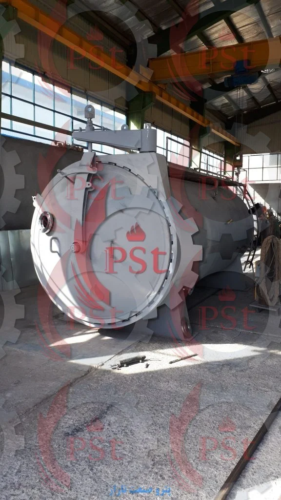 کارگاه ساخت اتوکلاو صنعتی برای تولید تجهیزات پخت، استریلسازی و فرآوری فشار بالا