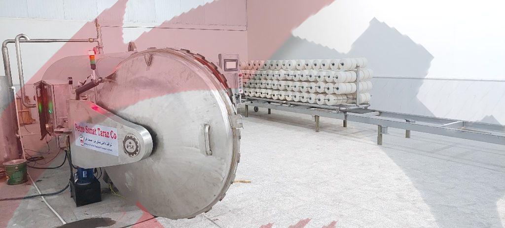 اتوکلاو صنعتی برای تثبیت نخ و افزایش پایداری الیاف در فرایندهای نساجی