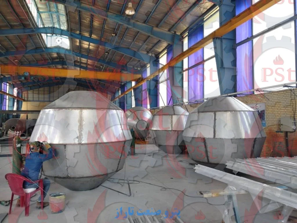 فرآیند عملیات حرارتی و ماشینکاری بعد از شکلدهی انفجاری مخازن کروی
