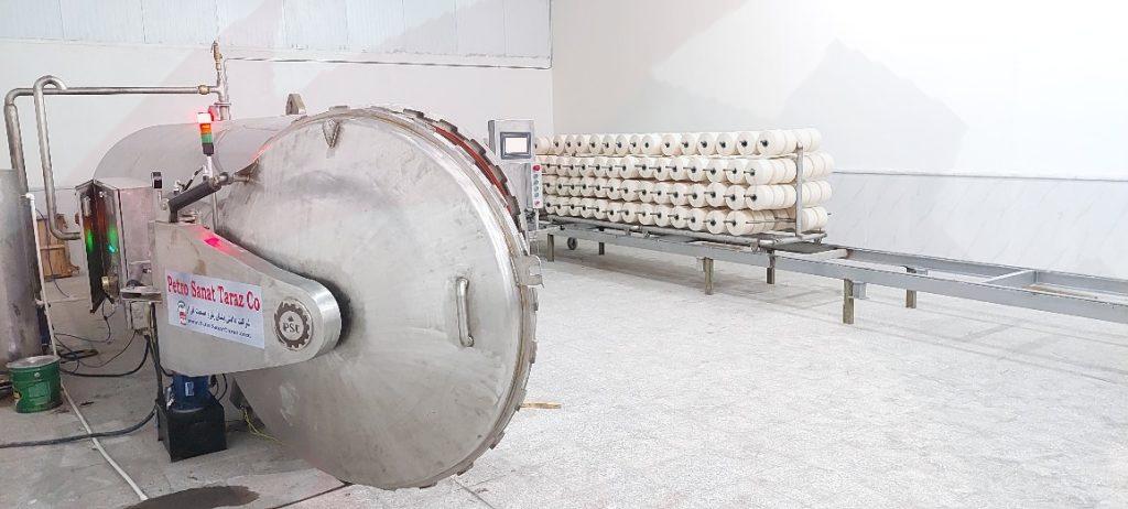 اتوکلاو صنعتی مخصوص تثبیت نخ در صنایع نساجی برای بهبود کیفیت و یکنواختی الیاف